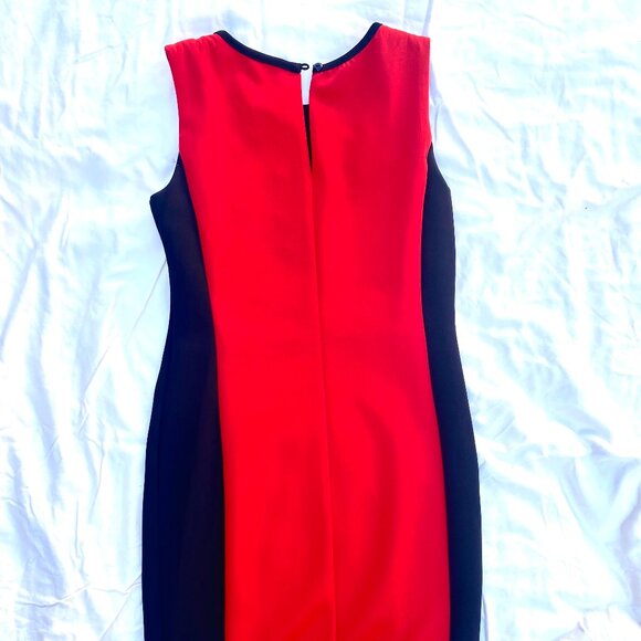 Red and Black Pencil Dress - Picture 3 of 5